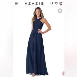 Azazie Kaleigh dress in Dark Navy